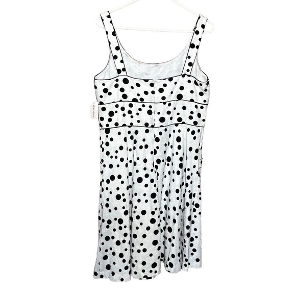 NWT DRESS BARN Women’s Black White Polka Dot Fit & Flare Cottagecore Dress 16 - Picture 9 of 14